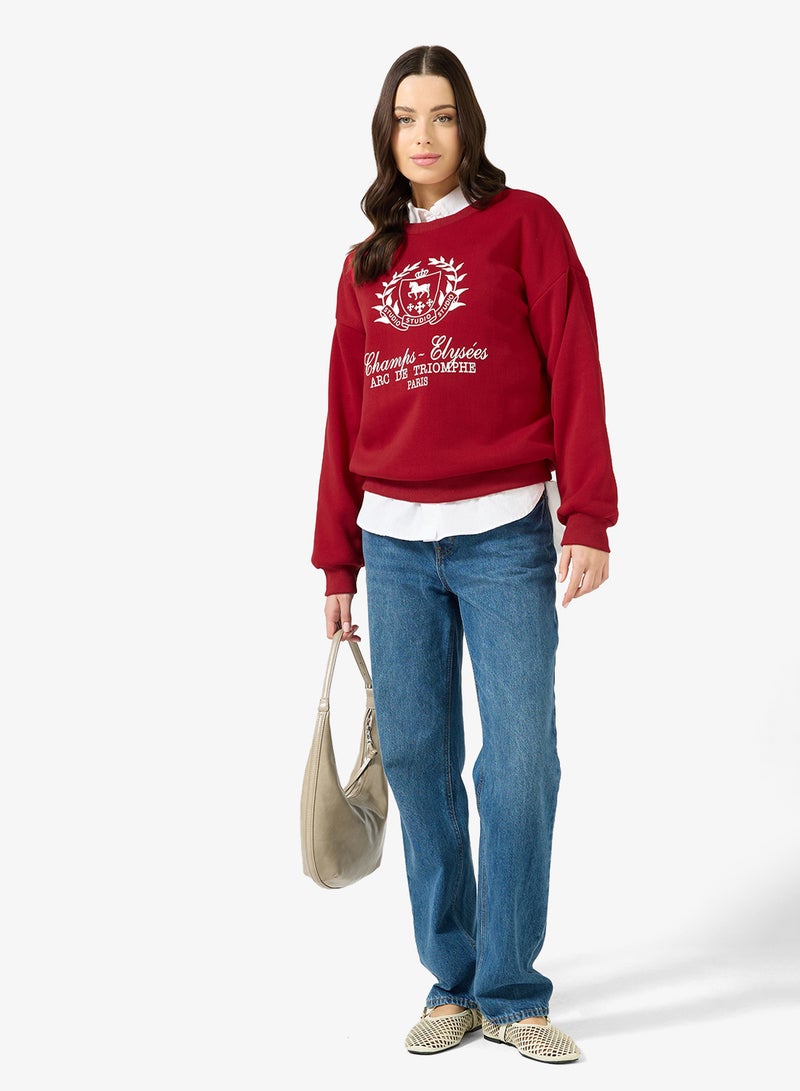 Ginger Crew Neck Graphic Sweatshirt - Image 4