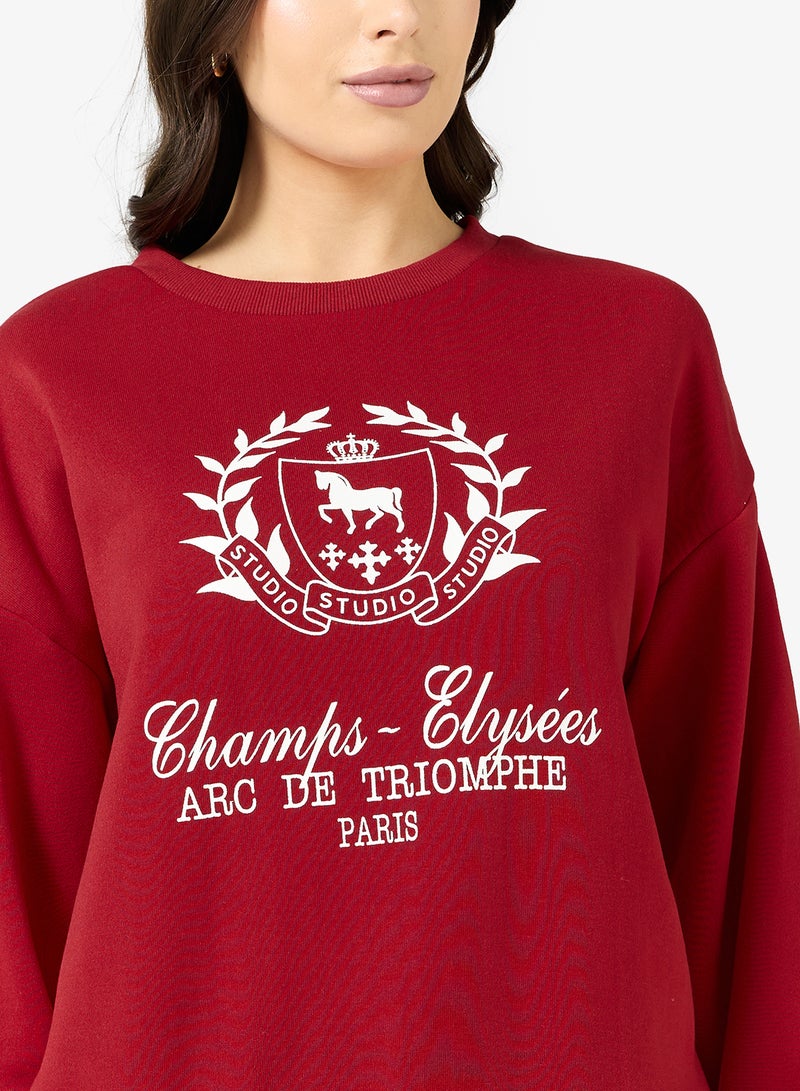Ginger Crew Neck Graphic Sweatshirt - Image 3