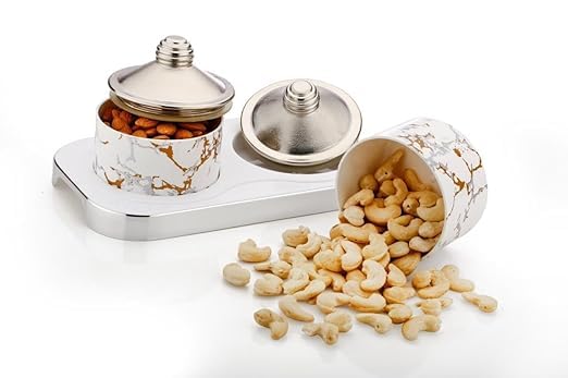 MINTOX Dry Fruit Box Plastic dry fruit container jar with AirTight Lid Serving Tray Storage Container jars for namkeen pulses oats tae coffee sugar spices dry fruits Set - Image 4