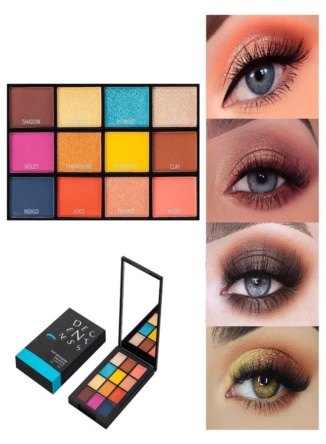 DECENTNESS 12 Colors Eyeshadow Palette Makeup Shades Nude Matte Shimmer Glitter Pigment, Pro Long Lasting&Waterproof Highlighting Makeup Palette,Ideal Gift(Garden Club) - Image 2