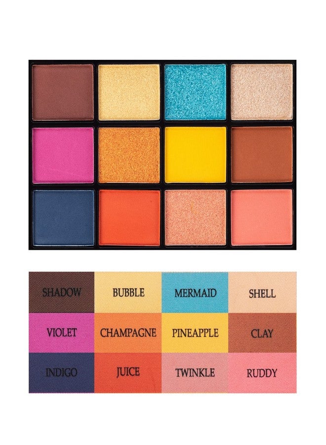 DECENTNESS 12 Colors Eyeshadow Palette Makeup Shades Nude Matte Shimmer Glitter Pigment, Pro Long Lasting&Waterproof Highlighting Makeup Palette,Ideal Gift(Garden Club) - Image 4