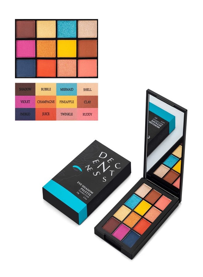 DECENTNESS 12 Colors Eyeshadow Palette Makeup Shades Nude Matte Shimmer Glitter Pigment, Pro Long Lasting&Waterproof Highlighting Makeup Palette,Ideal Gift(Garden Club) - Image 1