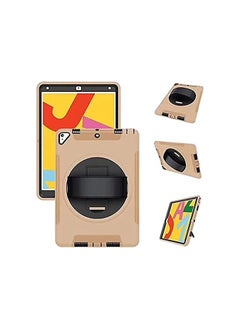 Rugged Case for iPad 9.7 inch A1893 iPad 6 6th Generation  Shockproof  Impact Resistant Cover  iPad Rugged Case with Kickstand  Full Body Protective Cover for kids  Drop Protection  golden.