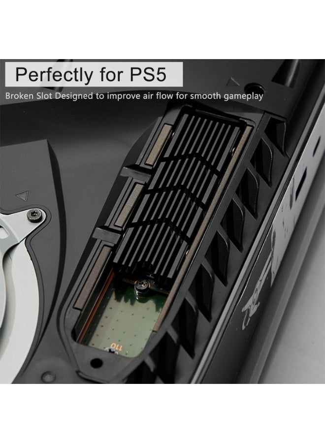 [Upgraaded] M.2 High Efficiency Heatsink NVME 2280 SSD Heat Sink Support Single Double Sided M2 SSD Cooling with Thermal Silicone Pads Cooler for Computer PC PS5 - Image 4