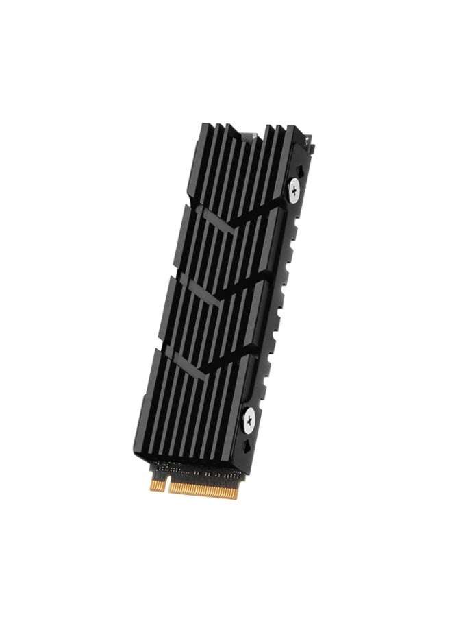 [Upgraaded] M.2 High Efficiency Heatsink NVME 2280 SSD Heat Sink Support Single Double Sided M2 SSD Cooling with Thermal Silicone Pads Cooler for Computer PC PS5 - Image 2