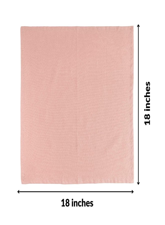 FINGERCRAFT Dinner Cloth Napkin Cotton Linen Blend 12 Pack Natural Premium Quality Mitred Corner for Every Day Use Pre Shrunk and Good Absorbency 18x18 in Easter Color Dusty Pink - Image 5