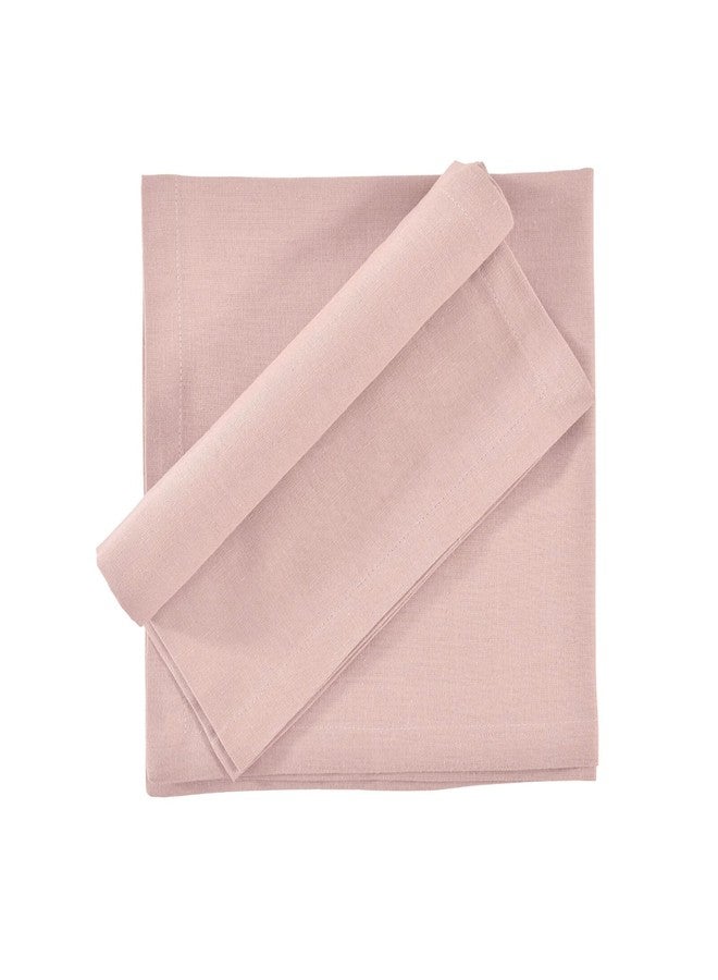 FINGERCRAFT Dinner Cloth Napkin Cotton Linen Blend 12 Pack Natural Premium Quality Mitred Corner for Every Day Use Pre Shrunk and Good Absorbency 18x18 in Easter Color Dusty Pink - Image 3