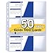 Affisure 9 Pocket Card Sleeves Holds 900 Cards Trading Card Binder Sleeves 3 Ring 9 Pocket Pages for Sports Cards Coupons Game Cards 50 Pack - Image 3