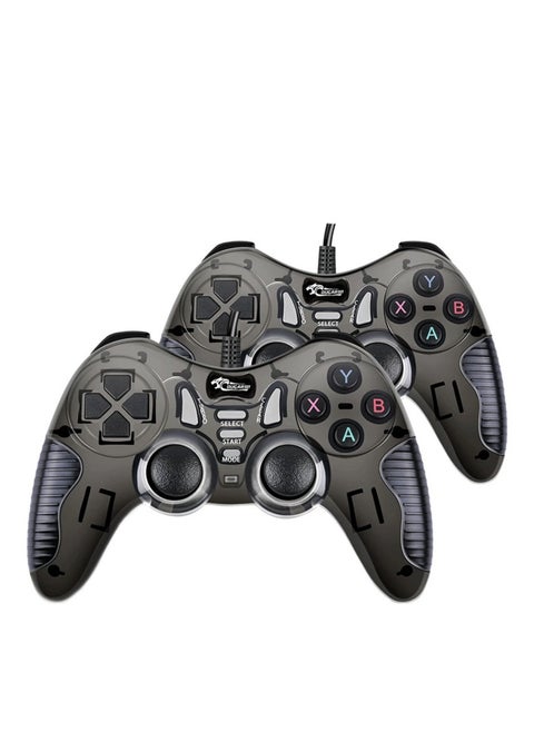 COUGAR-EGY(9082)  USB Wired Double Gamepad Turbo Controller with Vibration Function For PC or Laptop (multicolor))
