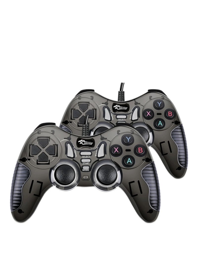 Cougar - COUGAR-EGY(9082)  USB Wired Double Gamepad Turbo Controller with Vibration Function For PC or Laptop (multicolor)) - Image 1