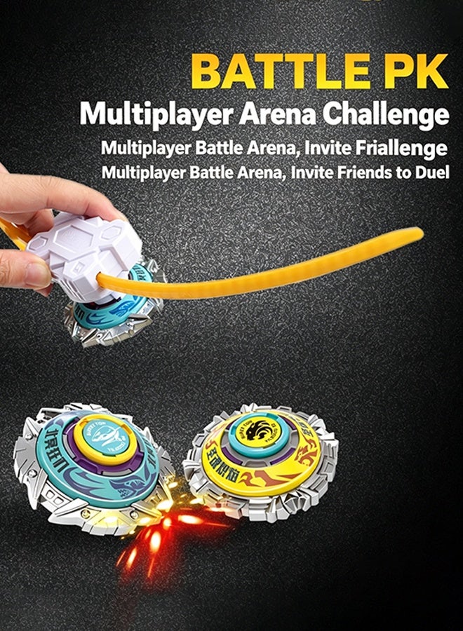 BeyBlade Kids Battle Gyro Spinning Top Set, Alloy Burst Beyblade with Pull Launcher, Sturdy Combat Spinner Toy for Indoor Outdoor Competitive Play & Birthday Gift - Image 2