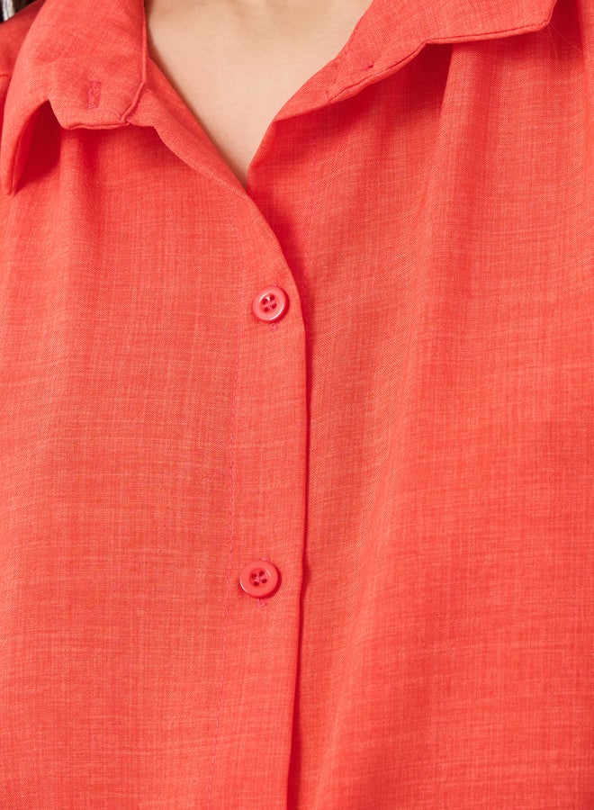 تايك تو قميص فضفاض بأكمام قصيرة قطعتين - Image 3