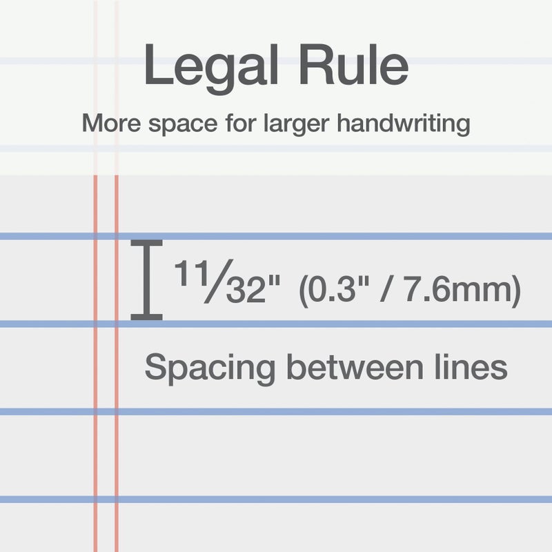 Oxford 8.5 x 11 Inch Legal Pads, 12 Pack, Wide Ruled on Both Sides, White Lined Paper, 50 Perforated Sheets Per Writing Pad, Notepads for Business, College & Office Use, Made in the USA (74030) - Image 3