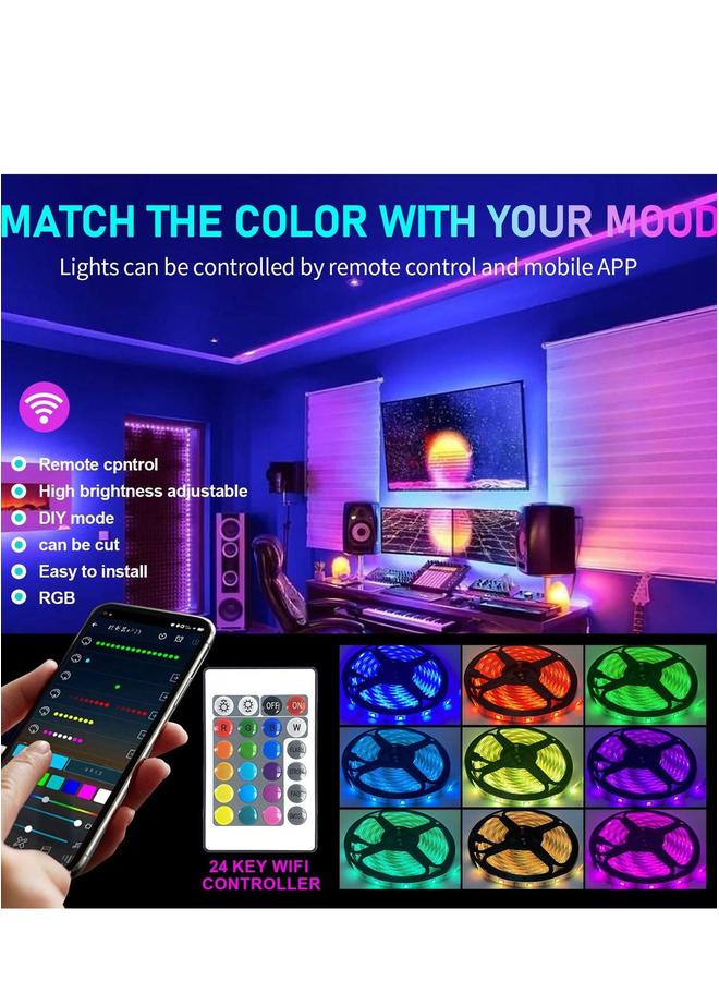 HOMESTAR أضواء شرائط LED مقاومة للماء 5م مع جهاز تحكم عن بعد خيارات ألوان RGB للتصميم المنزلي بار مطبخ حفلة - Image 5