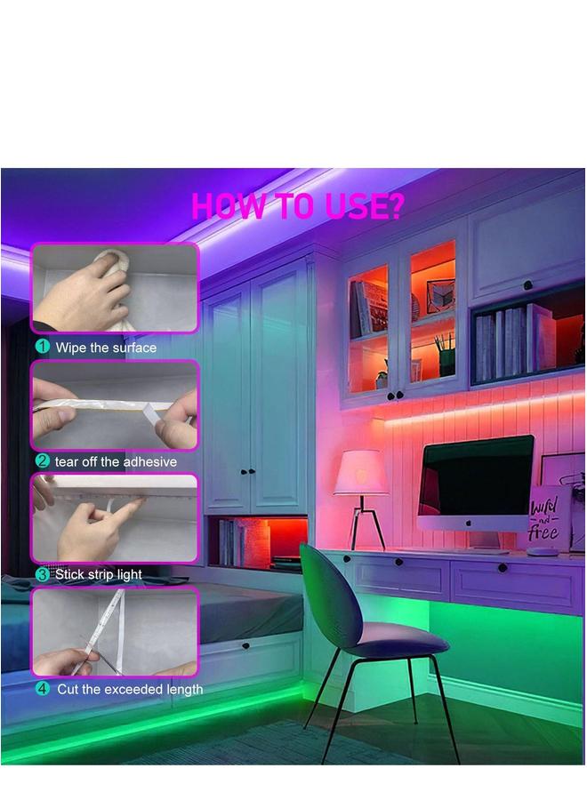 HOMESTAR أضواء شرائط LED مقاومة للماء 5م مع جهاز تحكم عن بعد خيارات ألوان RGB للتصميم المنزلي بار مطبخ حفلة - Image 4