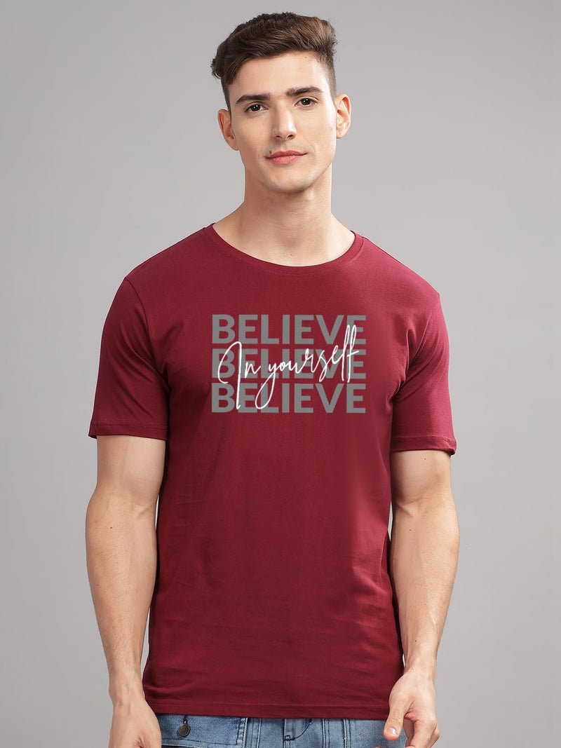 ADRO 100% Cotton Lycra Tshirts for Men Combo Pack of 3 | Regular Fit | Printed T Shirt | Round Neck Half Sleeve| Mens Tshirts|RCM3_INV-MR_BCL-PT_RAC-WH_M - Image 2