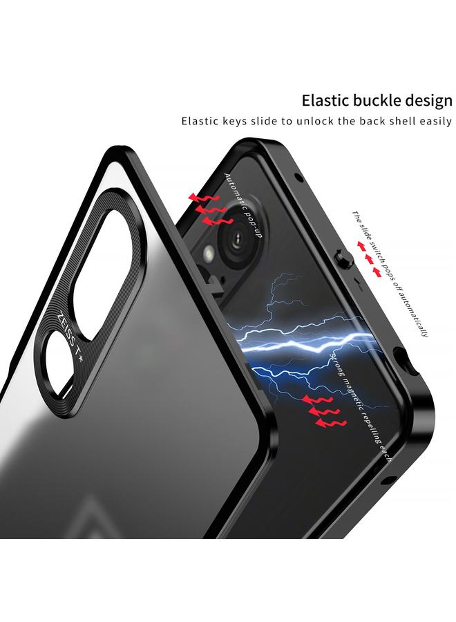 erorex Case For Sony Xperia 1 IV Snap Buckle Metal Frame Frosted Phone Case - Image 3