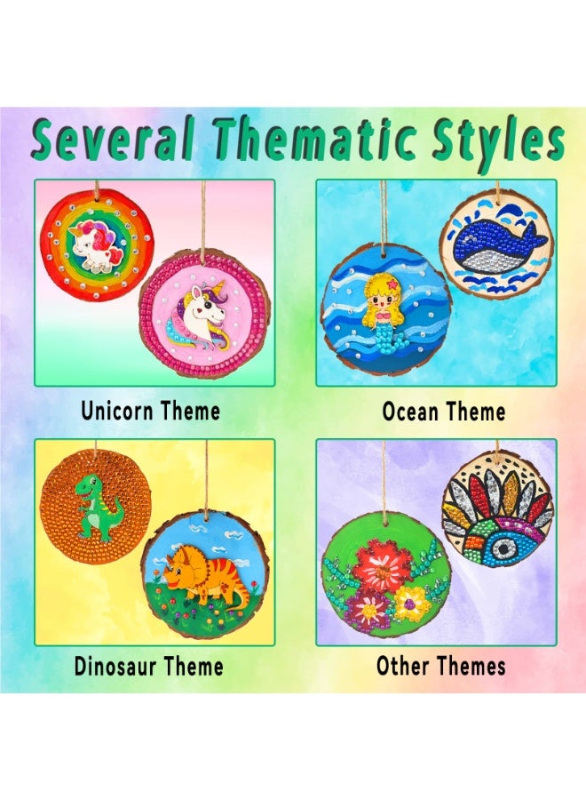 دايتويز مجموعات فنية وحرفية خشبية للأطفال، أولاد، بنات، من 6 إلى 12 عامًا، شرائح خشبية مع قطع ماسية - هدايا فنية وحرفية للأطفال الصغار. - Image 5