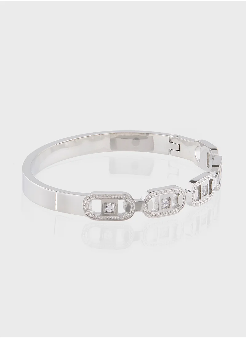 Staurtz Noor Black Bracelet- silver