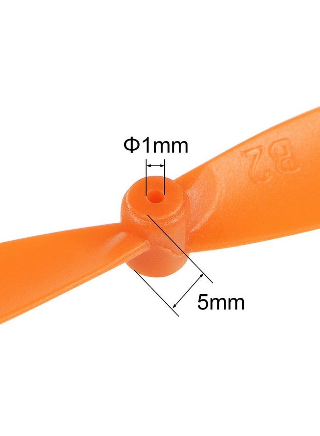 uxcell RC Propellers 55mm CW CCW 2-Vane Main Rotors for Walkera QR Ladybird Quadcopter, Black Orange 8 Pairs - Image 4
