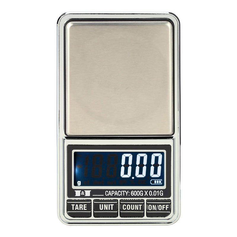 ميزان رقمي صغير احترافي للمجوهرات، ميزان جيب إلكتروني دقيق 600غ * 0.01غ - Image 1