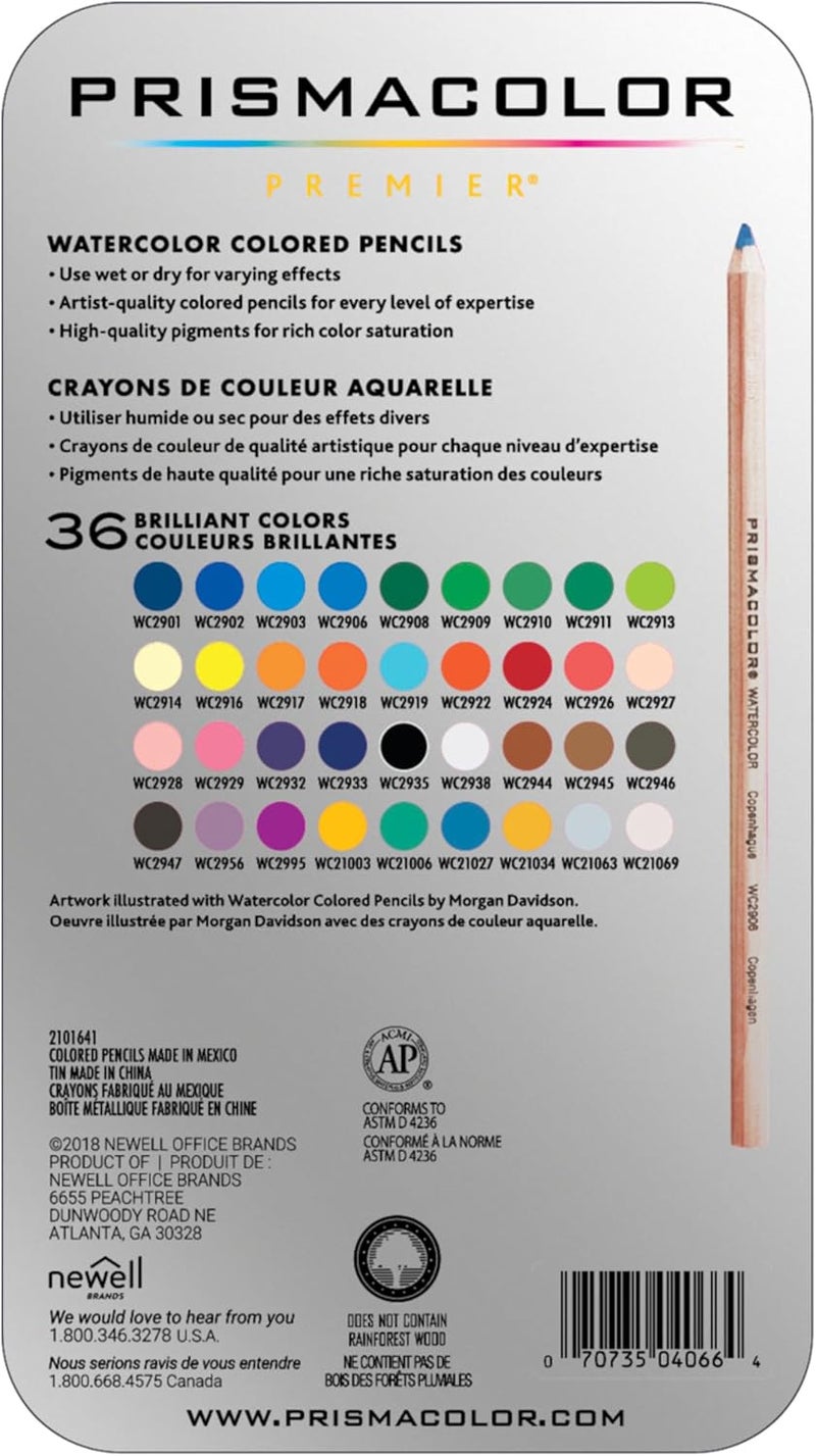 Prismacolor Premier Water-Soluble Colored Pencil Set, 36 Assorted Colors - Image 4