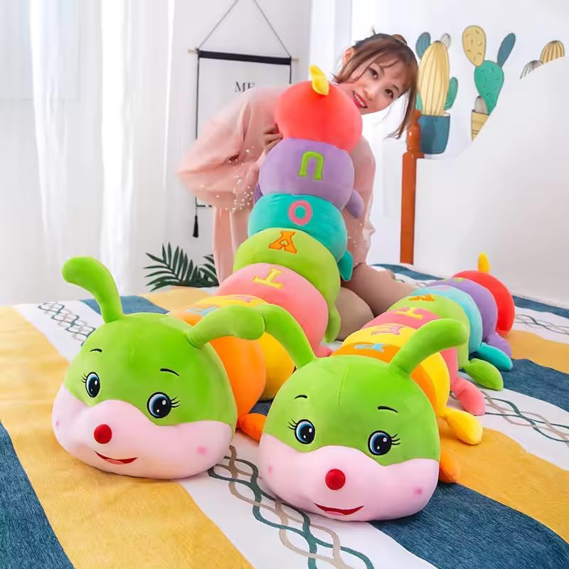 Besties Soft Toy for Kids Big Size Caterpiller 120 cm Plush Toys Gift Babies Cuddly Animal Stuffed Cute Caterpiller Plushie Safe & Huggable Gifts for Toddlers (Super Big Caterpiller 120 cm) - Image 3