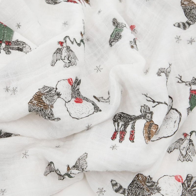 Little Unicorn Snow Day Cotton Muslin Swaddle Blanket Set - Image 2