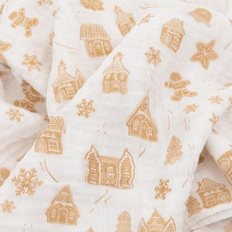 Little Unicorn Snow Day Cotton Muslin Swaddle Blanket Set - Image 4