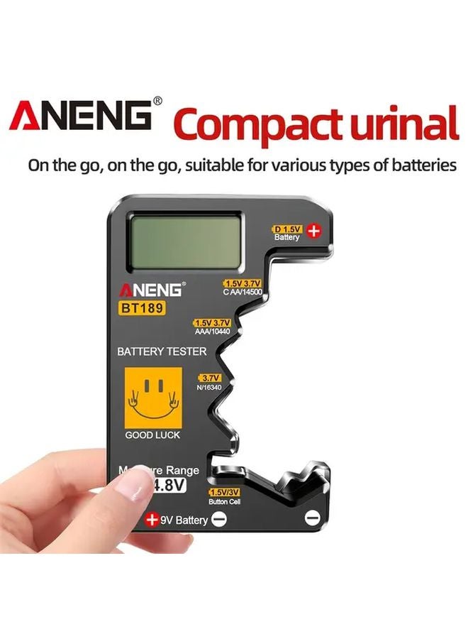 ANENG BT189 اختبار بطارية أسود عرض رقمي محمول لـ C AA AAA D N 9V - Image 5