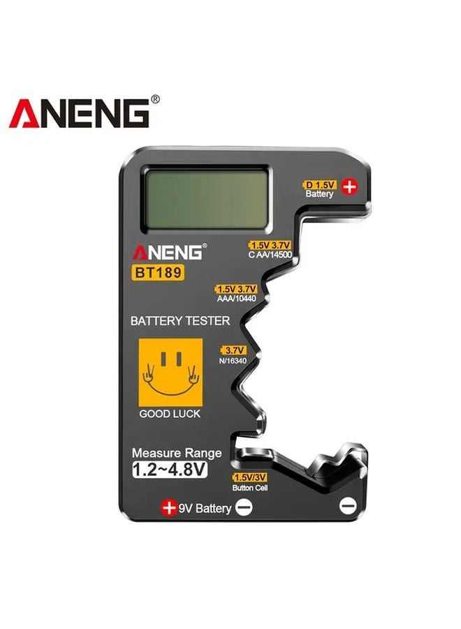 ANENG BT189 اختبار بطارية أسود عرض رقمي محمول لـ C AA AAA D N 9V - Image 1