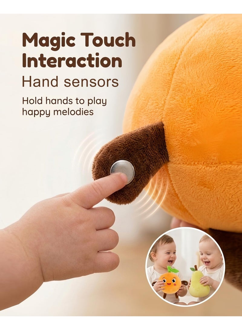 Magic Touch Interactive Music Plush Toy, Soft Baby Musical Sensory Toy with Sound, Educational Learning Multiplayer Interactive Play, Birthday for Toddler Kids (Orange) - Image 5