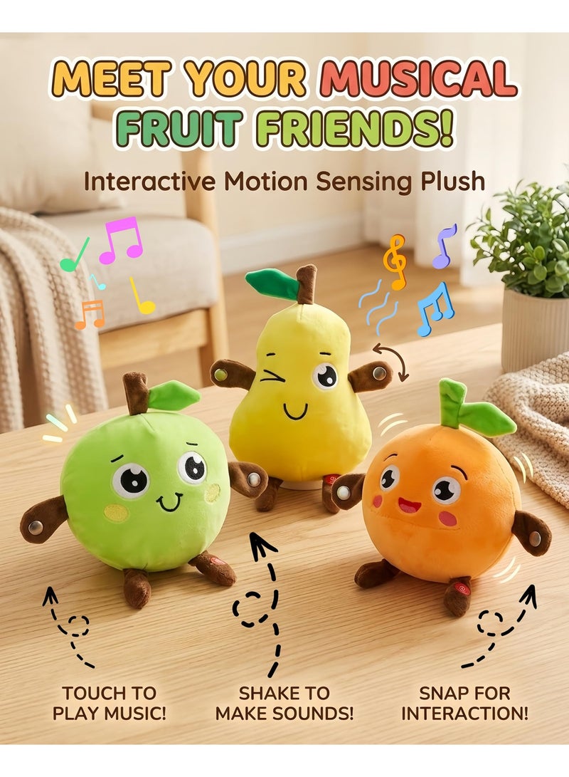 Magic Touch Interactive Music Plush Toy, Soft Baby Musical Sensory Toy with Sound, Educational Learning Multiplayer Interactive Play, Birthday for Toddler Kids (Orange) - Image 4