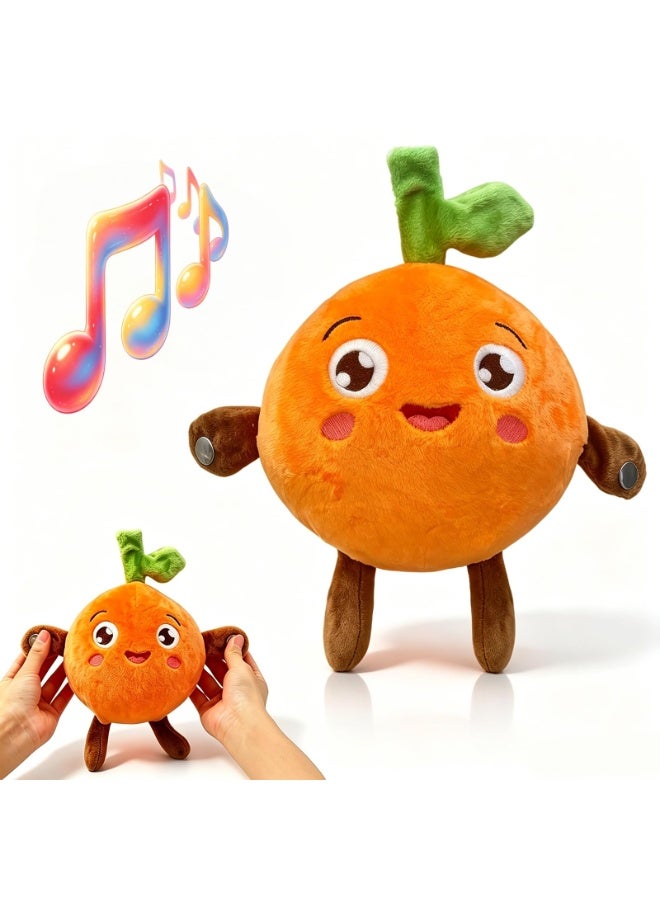 Magic Touch Interactive Music Plush Toy, Soft Baby Musical Sensory Toy with Sound, Educational Learning Multiplayer Interactive Play, Birthday for Toddler Kids (Orange) - Image 1