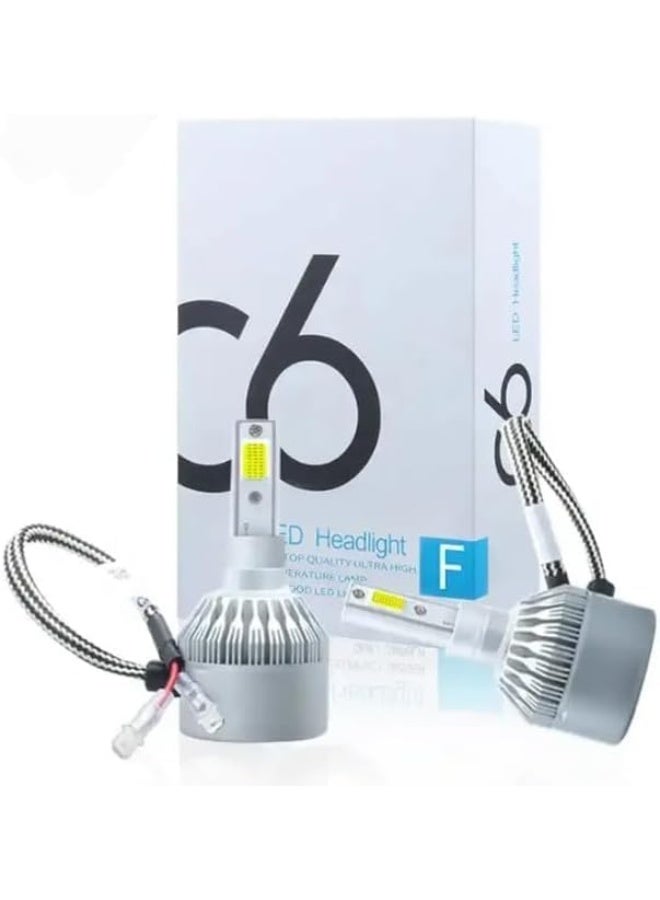شيزا ستار مصابيح أمامية LED، طقم تحويل H1 عالي السطوع، فضي - Image 4