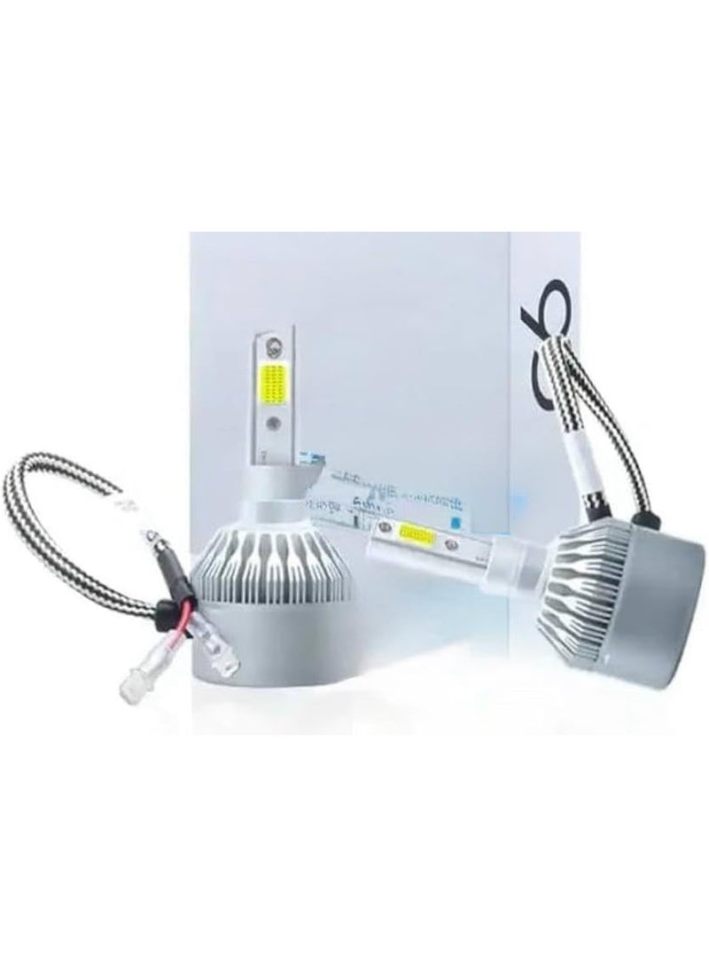 شيزا ستار مصابيح أمامية LED، طقم تحويل H1 عالي السطوع، فضي - Image 1