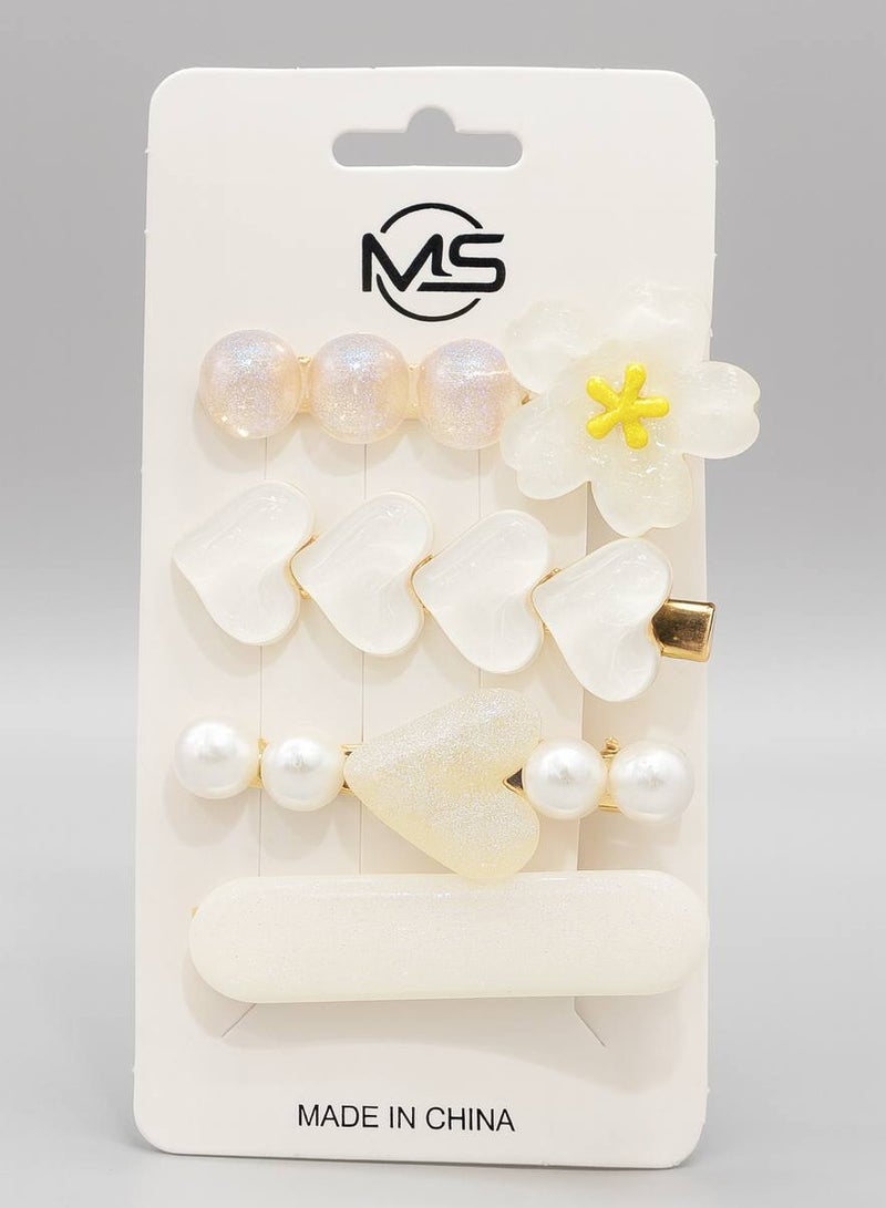 4-Piece Gold Hair Clips Set – Elegant Metal Bobby Pins - Image 1