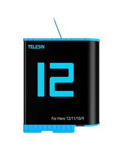 تيليسن بطارية ليثيوم زرقاء TELESIN لكاميرات GoPro HERO 12 و11 و10 و9  - Image 1