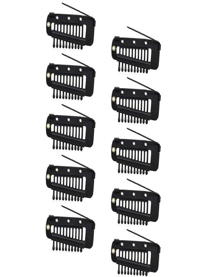 VAMA FASHIONS 10 Pcs Black Stainless steel Chunni Safety Pins Clips Strong Grip Dupatta Setting Bridal Saree Pallu Pin For Women & Girls - Image 1