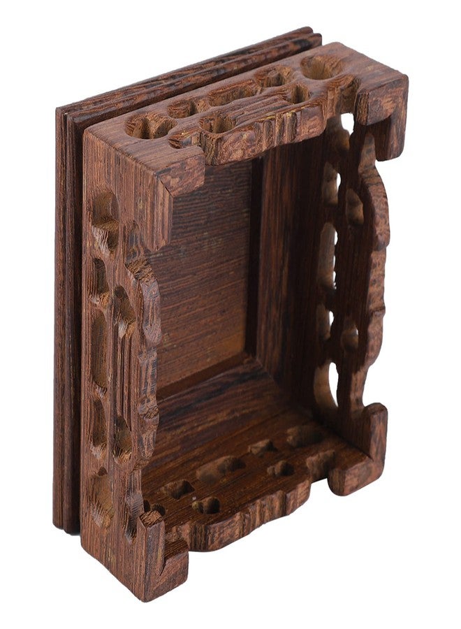 Tbest Wooden Display Stand Base,Delicate Small Teapot Base Vase Decoration Solid Wood Bonsai Pedestal Wooden Base(#1) (Length 8 Width 8 Height 3.7) - Image 5