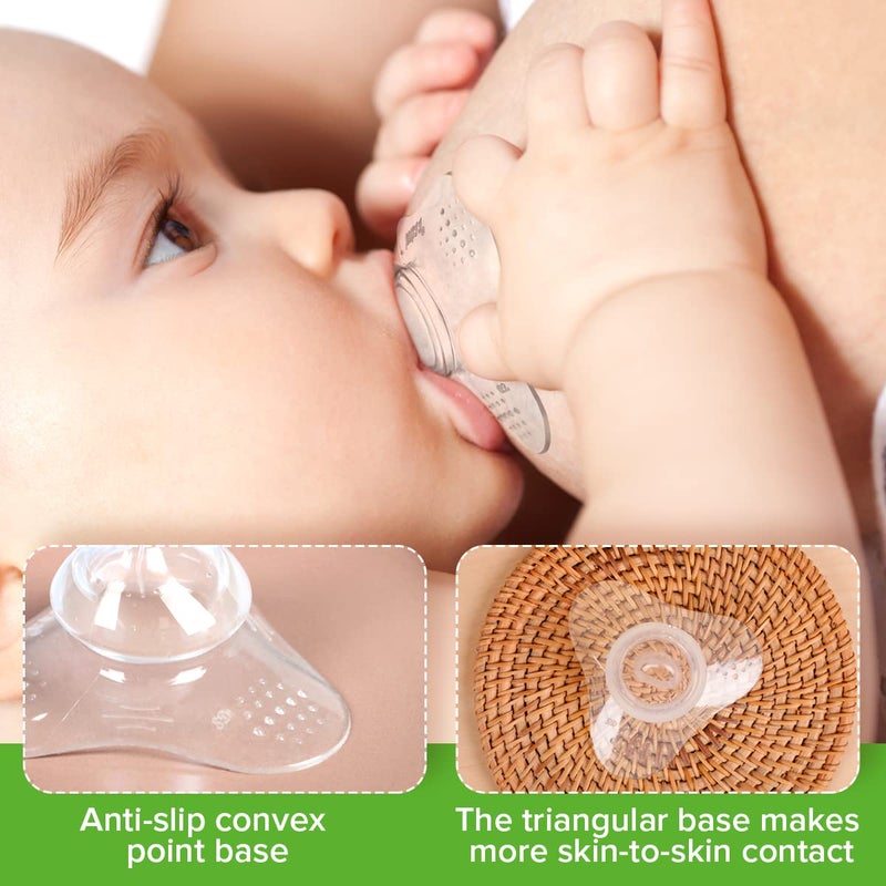 haakaa Nipple Shield Orthodontic Teat for Cracked Flat Inverted Nipple and Latch On Difficulties - Image 4