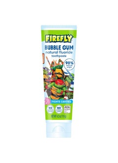 Firefly Kids Anti-Cavity Natural Fluoride Toothpaste, Tmnt, Bubble Gum Flavor, Ada Accepted, 4.2 Oz  - Image 1