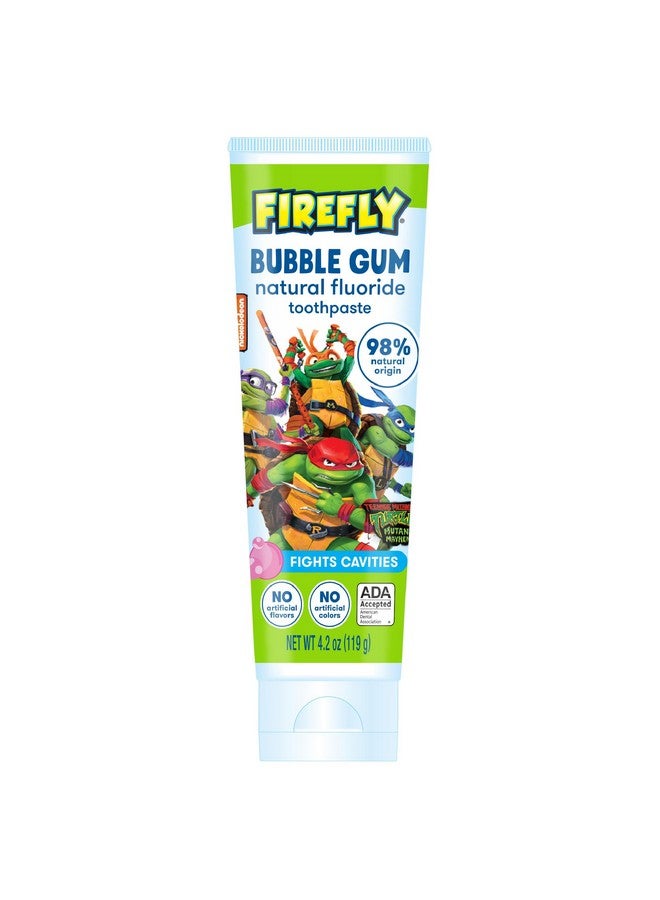 Firefly Kids Anti-Cavity Natural Fluoride Toothpaste, Tmnt, Bubble Gum Flavor, Ada Accepted, 4.2 Oz - Image 1