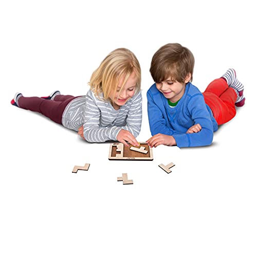 Retailio Four Fit Wooden Puzzles for Kids and Adults Brain Teaser IQ Game - The Finest Dissection Puzzle of All Time (Four Fit) - Image 4