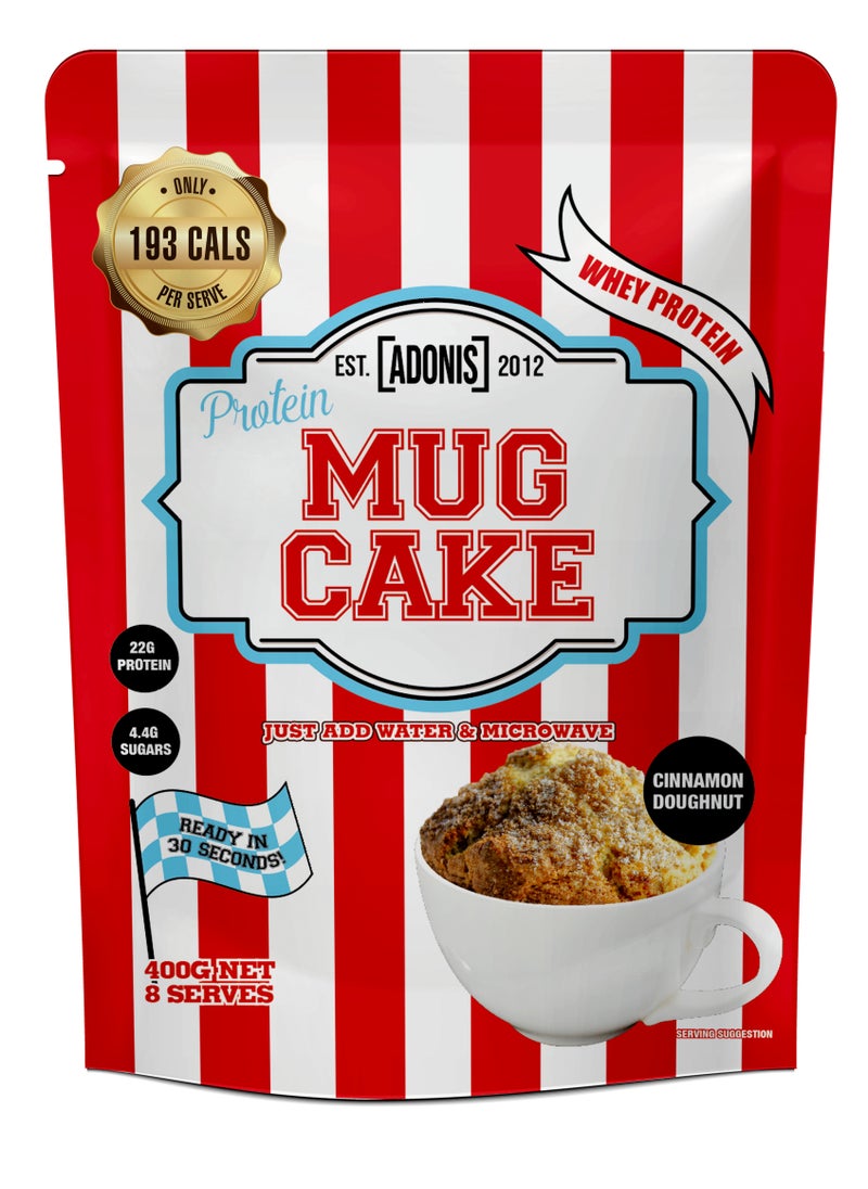 Adonis - Adonis Protein Cookie Dough mug cake Cinnemon Doughnut 400g - Image 1