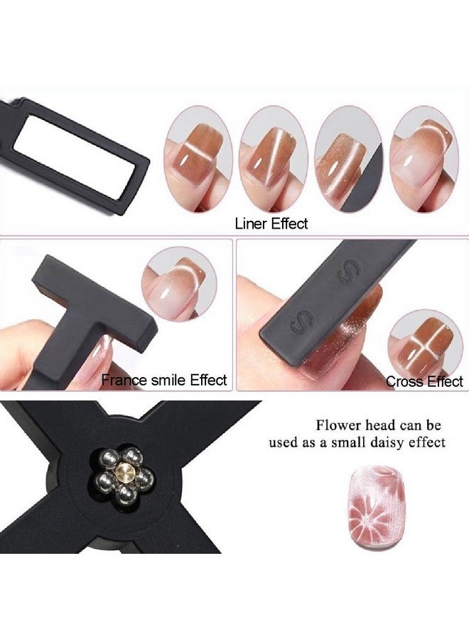 NAIL GIL NAILGIL 5 in 1 Nail Magnet Tool, Multi-function Cat Eye Magnet for Nails, Strong Cat Eye Gel Nail Polish Magnetic Stick Accessories for Nail Art Design Salon Quality, Pink - Image 5