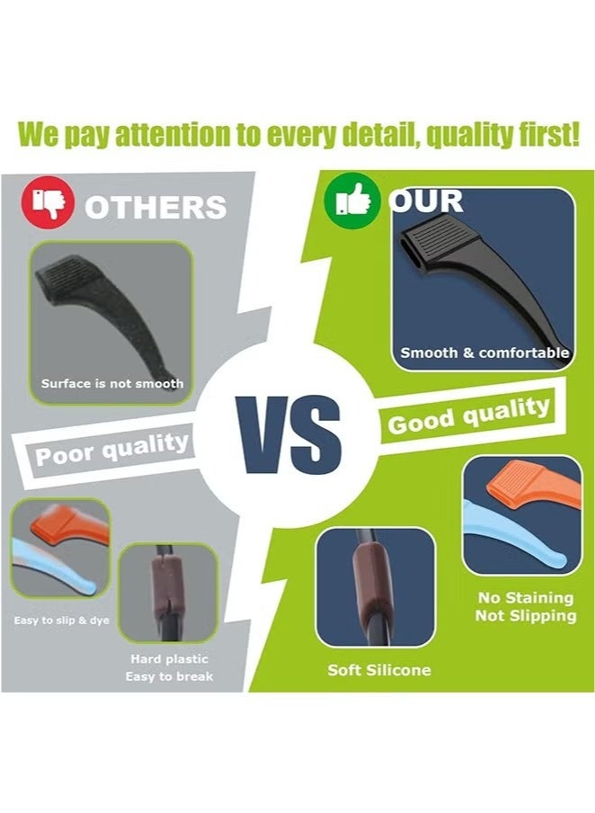 fdsport 6 Pairs Eyeglasses Retainers Silicone Glasses Temple Holders Anti-Slip Protectors Glasses Stoppers Ear Grip Hooks - Image 5
