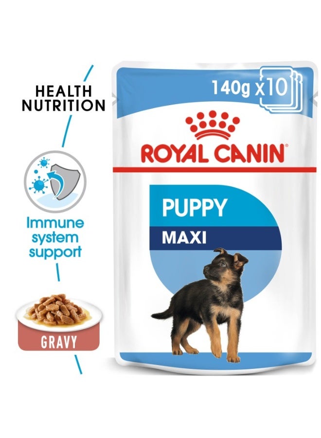 ROYAL CANIN Size Health Nutrition Maxi Puppy (WET FOOD - Pouches) 10 x 140g - Image 2