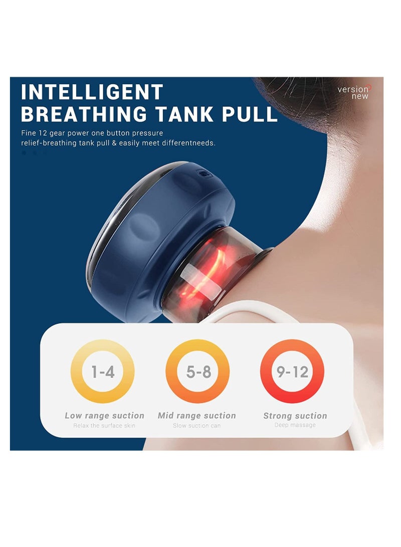 إسكدنيا مجموعة الكؤوس الكهربائية جهاز كؤوس جديد مع 12 وضعية مناسب لتدليك العنق والكتف والظهر والاسترخاء وأغراض أخرى - Image 3