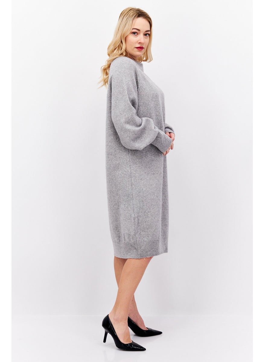 Women Solid Sweater Dress, Grey - pzsku/Z0135919F13085513BE25Z/45/_/1737642000/f3e9f503-261f-49a5-866b-0fa7d09138d4